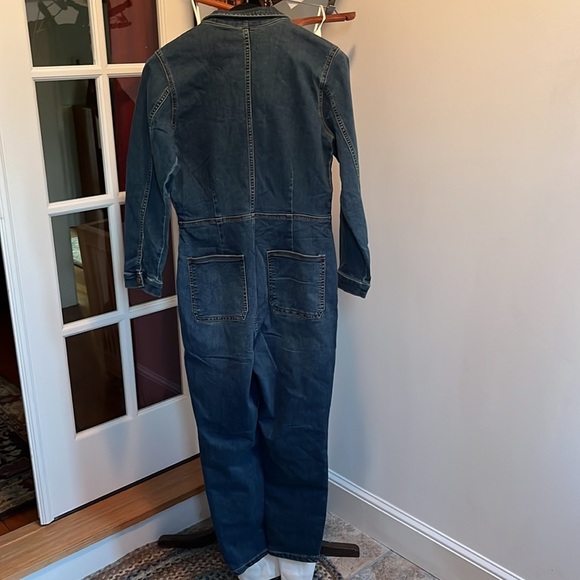 Free People Lennox Denim Skinny Utility Jumpsuit size Large NWT - Picture 15 of 16